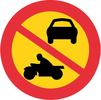 C3, Förbud mot trafik med annat motordrivet fordon än moped klass II